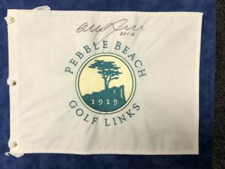 Graeme Mcdowell Signed 2010 Us Open Winner Pebble Beach Golf Flag Aftal Rd