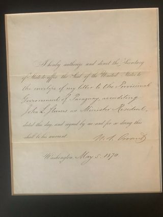 U.  S.  Grant Signed Letter
