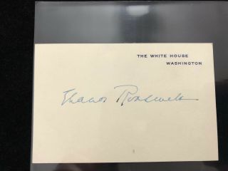 Eleanor Roosevelt Signed Autograph White House Card
