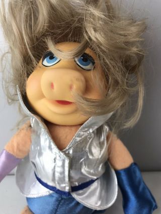 Vintage Fisher Price Miss Piggy Dress - Up Muppet Doll w/ Box Pigs In Space Outfit 3