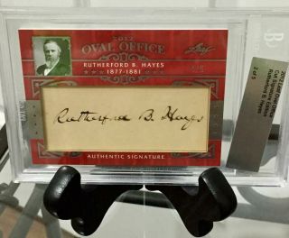 2012 Leaf Oval Office Cut Signature Edition Rutherford B.  Hayes 4/5 Read