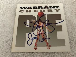 Warrant Cherry Pie Cd Cover Signed Jani Lane Guaranteed 100 To Pass Jsa Bas Psa
