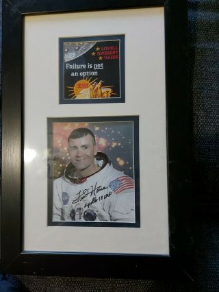 Framed Signed Photo Of Fred Haise Apollo 13 Astronaut