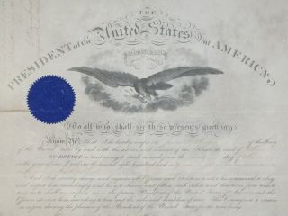 ANDREW JOHNSON SIGNED MILITARY APPOINTMENT TO BREVET MAJOR JAMES N.  MORGAN 2