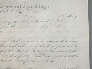 ANDREW JOHNSON SIGNED MILITARY APPOINTMENT TO BREVET MAJOR JAMES N.  MORGAN 4