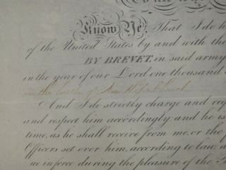 ANDREW JOHNSON SIGNED MILITARY APPOINTMENT TO BREVET MAJOR JAMES N.  MORGAN 5