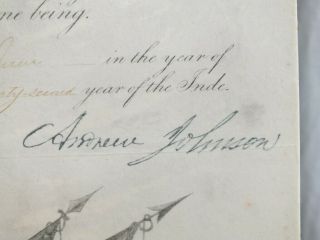 ANDREW JOHNSON SIGNED MILITARY APPOINTMENT TO BREVET MAJOR JAMES N.  MORGAN 6