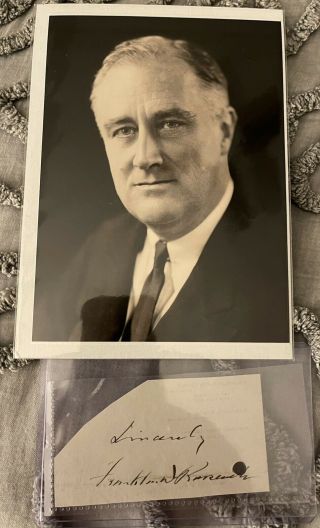 Franklin D.  Roosevelt Signed Cut