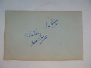 Eric Sturgess - Mervyn Rose - Herbie Flam - Tennis Players - Autographs
