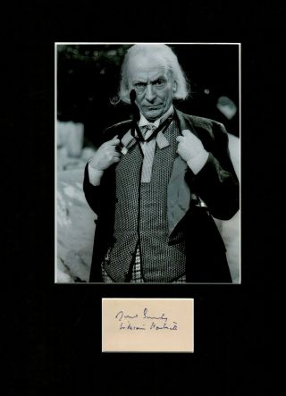 William Hartnell The First Dr.  Who Authentic Signed Autograph Display Uacc Scarce