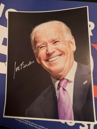 Joe Biden Hand Signed 8x10 Very Rare President Of The Usa