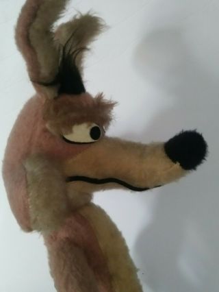 Vtg Wile E Coyote Large Plush Stuffed Warner Bros.  1971 Mighty Star Looney Tunes 2