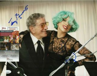 Lady Gaga,  Tony Bennett Dual Signed 11x14 Photo W/ Jsa Dd24285