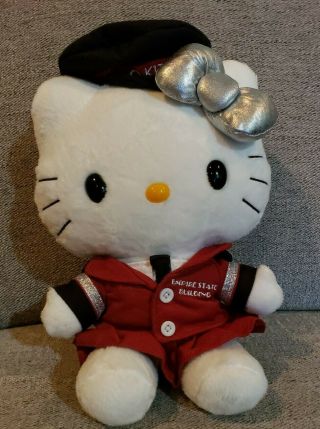 Hello Kitty Empire State Building Stuffed Plush With Dress Hat Sanrio 2014 Vg