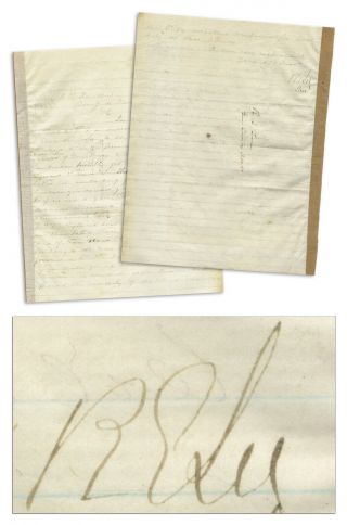 Robert E.  Lee Letter Signed Battle Of Chancellorsville