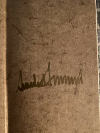 Donald Trump Autographed First Edition The Art Of The Deal 2