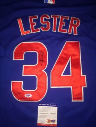Jon Lester Hand Signed Chicago Cubs Jersey Psa Dna Baseball Mlb