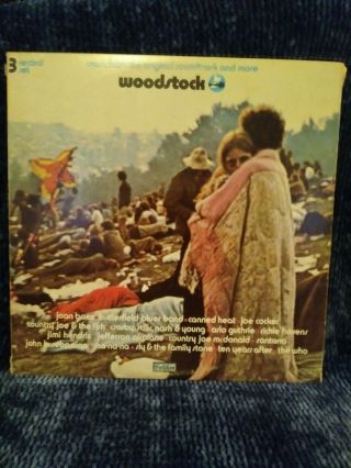 1970 Woodstock 3 Lp Set Cotillion Sd 3 - 500 Ex - Near