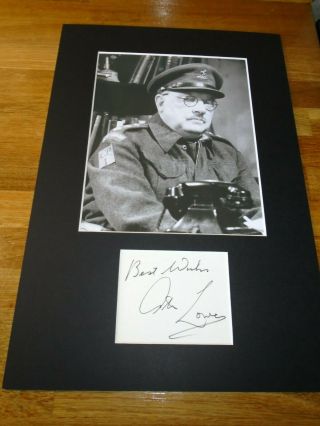 Arthur Lowe Dads Army Signed Authentic Autograph - Uacc / Aftal.