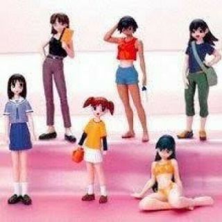 Azumanga Daioh Mini Figure All 6 Types Complete Set 2002 Bandai