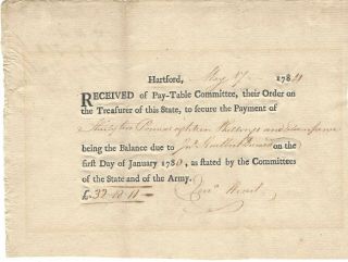 Revolutionary War Document Signed By Major Killed During St.  Clair’s Defeat