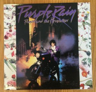 Prince " Purple Rain " Vinyl Lp W/ Poster From 1984 W1 - 26110