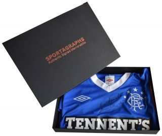 David Weir Signed Rangers Shirt Autograph Gift Box Football Aftal