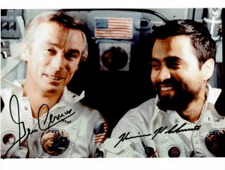 Gene Cernan / Harrison Schmitt Autographed 8x10 Photo Signed Apollo 17 Asf