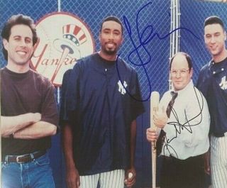 Jason Alexander Jerry Seinfeld Signed Autographed 8x10 Photo Derek Jeter Yankees