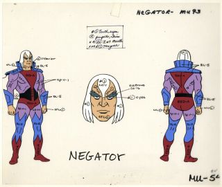 He - Man/she - Ra Masters Of The Universe Negator Animation Model Cel