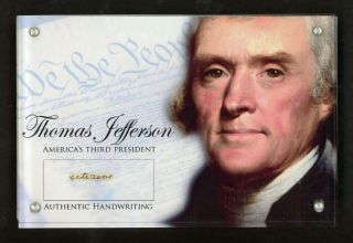 President Thomas Jefferson Signed Cut Handwriting " Citizen " Jsa Loa