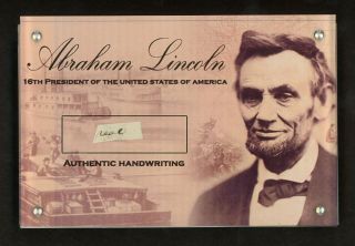President Abraham Lincoln Signed Cut Handwriting Autographed " Rest " Jsa Loa