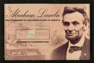 President Abraham Lincoln Signed Cut Handwriting Autographed " Are " Jsa Loa