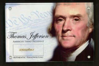 President Thomas Jefferson Signed Cut Handwriting " Exemptions " Jsa Loa