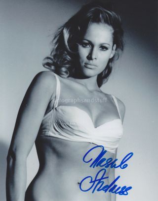 Ursula Andress Hand Signed 8x10 Photo,  Autograph,  James Bond