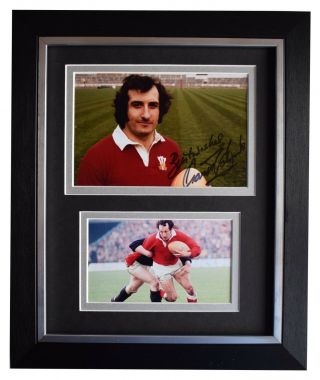 Gareth Edwards Signed 10x8 Framed Photo Autograph Display Wales Rugby