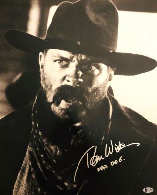 Tom Wilson Signed Autograph " Back To The Future 3 " Photo Mad Dog Beckett Bas