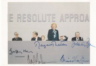 Margaret Thatcher & Others – British Prime Minister – Authentic Signatures