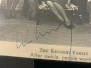 John F Kennedy signed Family portrait framed (with letter of authenticity) 2