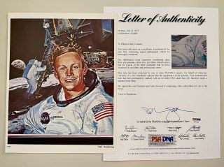 Neil Armstrong Signed Photo Psa/dna