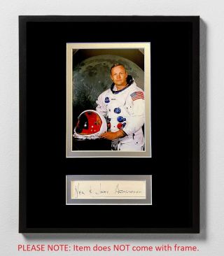 Neil Armstrong 11x14 Matted Autograph & Photo 1st Man On The Moon Apollo 11