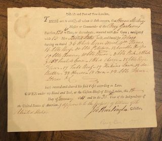 Jedediah Huntington Signed Document 1811,  General In Continental Army