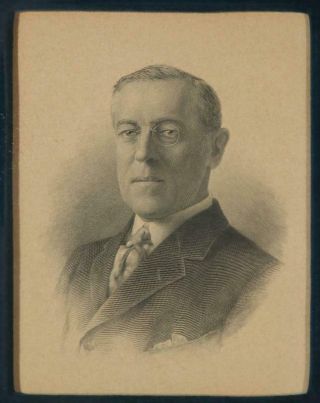 President Woodrow Wilson Signed Autographed White House Card Framed JSA LOA 6