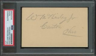 President William Mckinley (1843 - 1901) Autograph Cut | Psa/dna Certified Signed