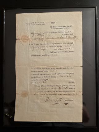 Ohio Founding Father & 1st Gov.  Edward Tiffin Signed 1802 Chillicothe Document