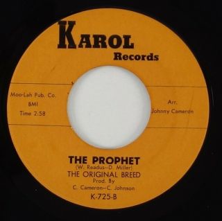 Breed " The Prophet " Crossover Soul/funk 45 Karol Hear