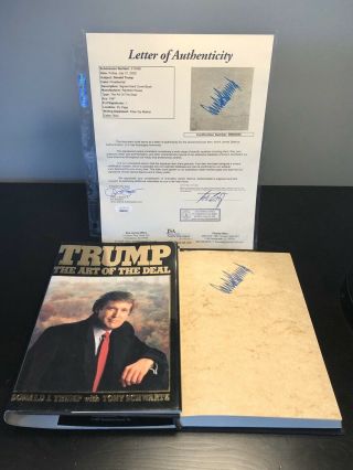 Donald Trump Autographed First Edition The Art Of The Deal Jsa Authenticated