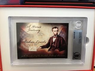 Abraham Lincoln Cut Handwriting Signed Auto Beckett Authenticated Encapsulated