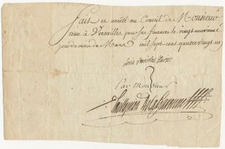 Louis Xviii Of France Document Signed In Full