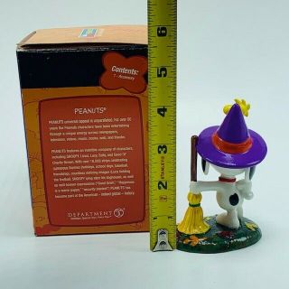 Snoopy figurine Peanuts gang Department 56 Halloween woodstock Witch Ready broom 2